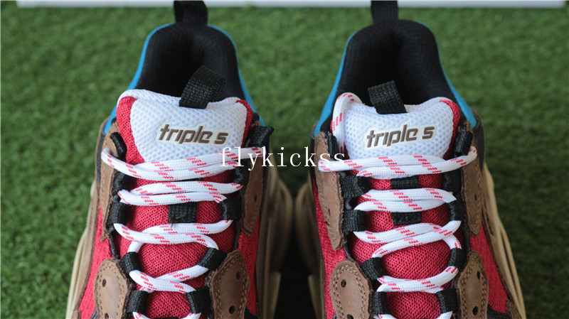 Balenciaga 2017 Fall Winter Triple-S Brown Red Blue